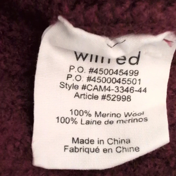 Aritzia Wilfred women's merino wool sweater vest in burgundy size S - Picture 8 of 8